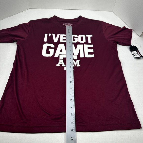 Colosseum Youth Size Large 16-18 Tee Shirt Short Sleeve Texas A And M Red New - Picture 11 of 12